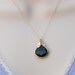 Personalized Necklace - Black Onyx Necklace - Personalized Jewelry - Custom Stamp Initials