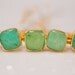 CLEARANCE - Chrysoprase Ring with natural black inclusions - Gemstone Ring - Gold Ring - Bezel Ring - Stackable Ring