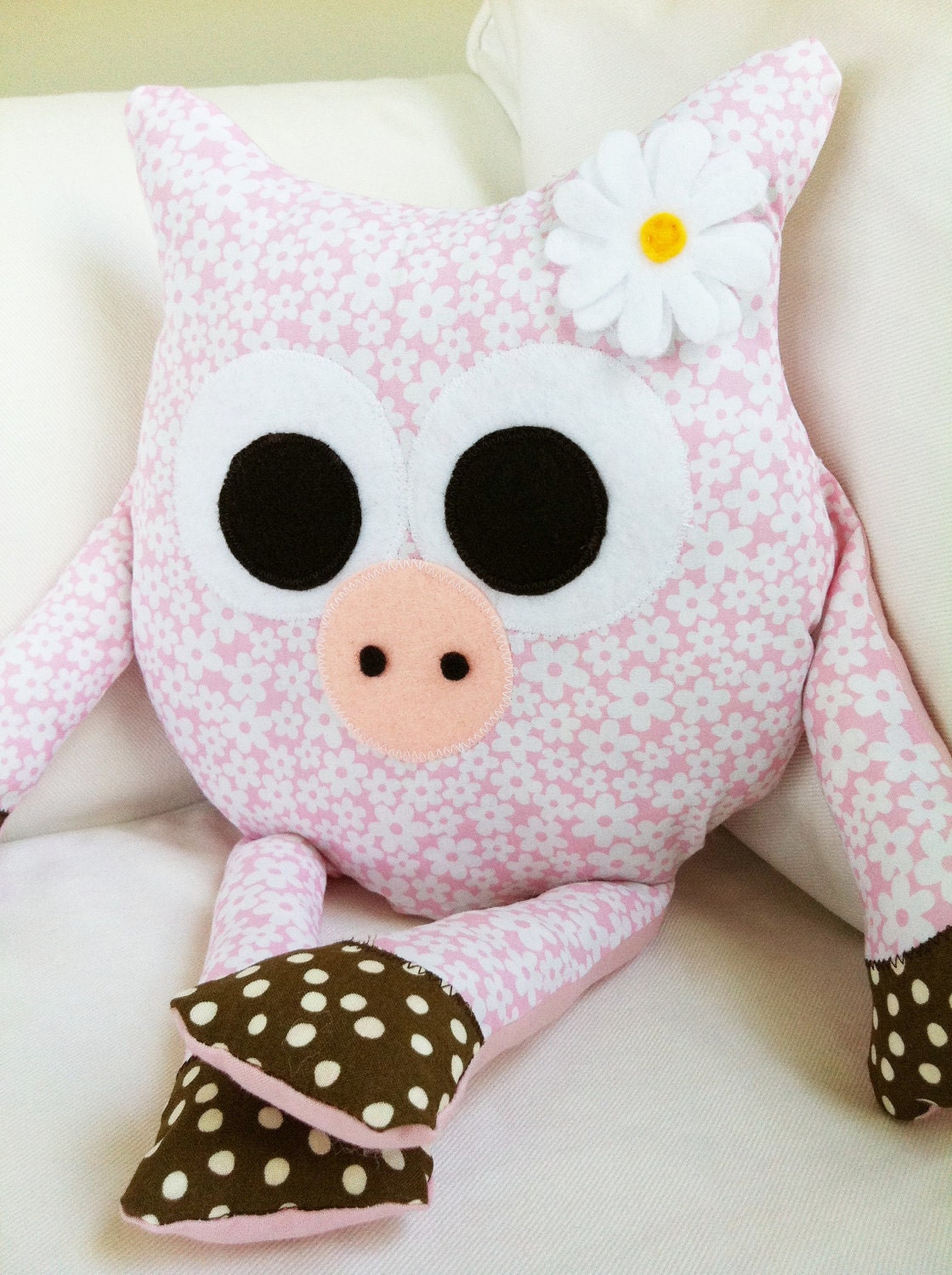 Toy Sewing Pattern - Pig Pillow - PDF