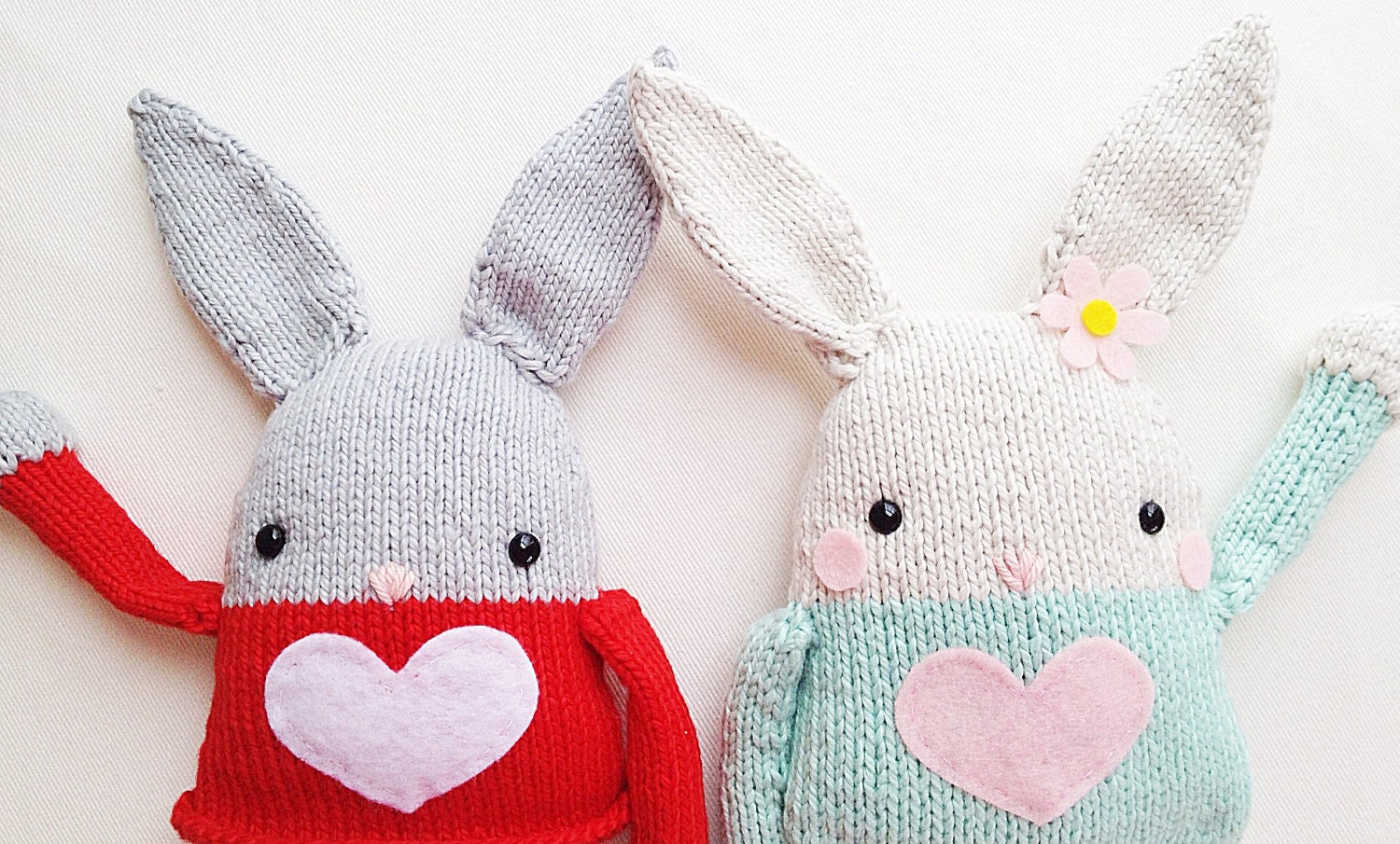 Bunny Knitting Pattern - Toy Easter Bunny Softie Pattern - PDF