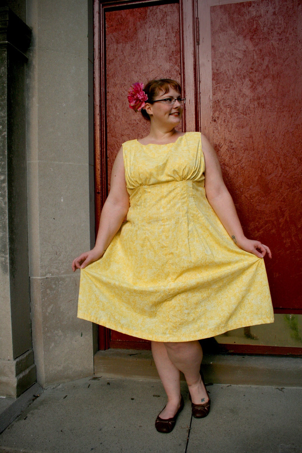 CUSTOM 50's style empire waist dress