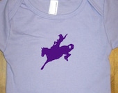 Horse Rodeo Cowboy Shirt - Infant / Baby Lap Tee - in Green or Lavender - Sizes 6-12 month, 12-18 month, and 18-24 month - Gift Friendly