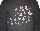 Kids Shirt - Butterflies - Long Sleeved Kids Shirt - T Shirt Sizes 2T,  10 - Gift Friendly