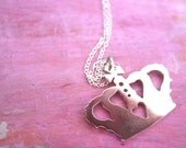 crown necklace handmade sterling silver cool hipster jewelry steampunk alice in wonderland tiara crest pendant