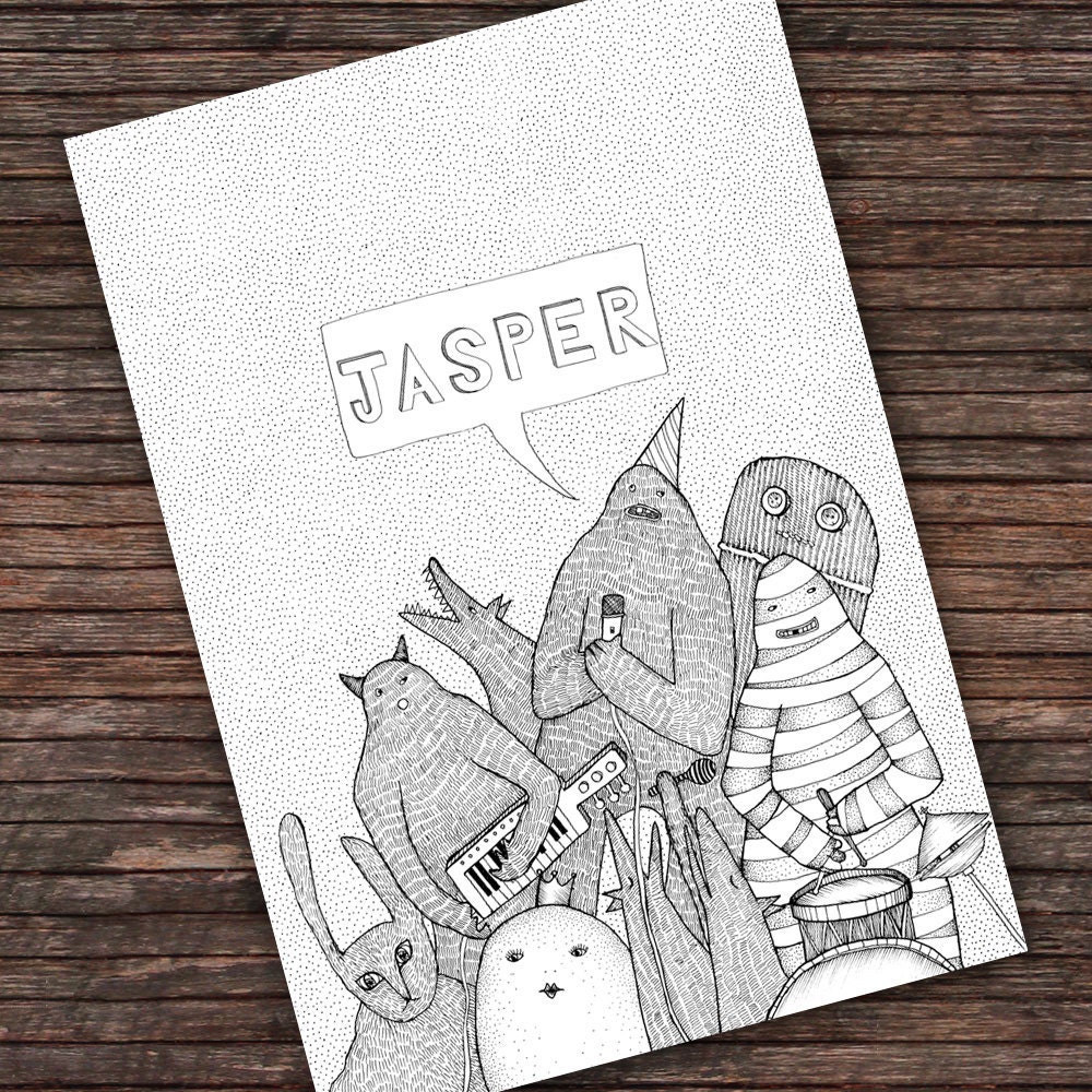 Personalised Monster Name Print