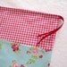 Shabby Chic Laundry Bag. Lingerie Bag. Large. Roses and Gingham. Picnic