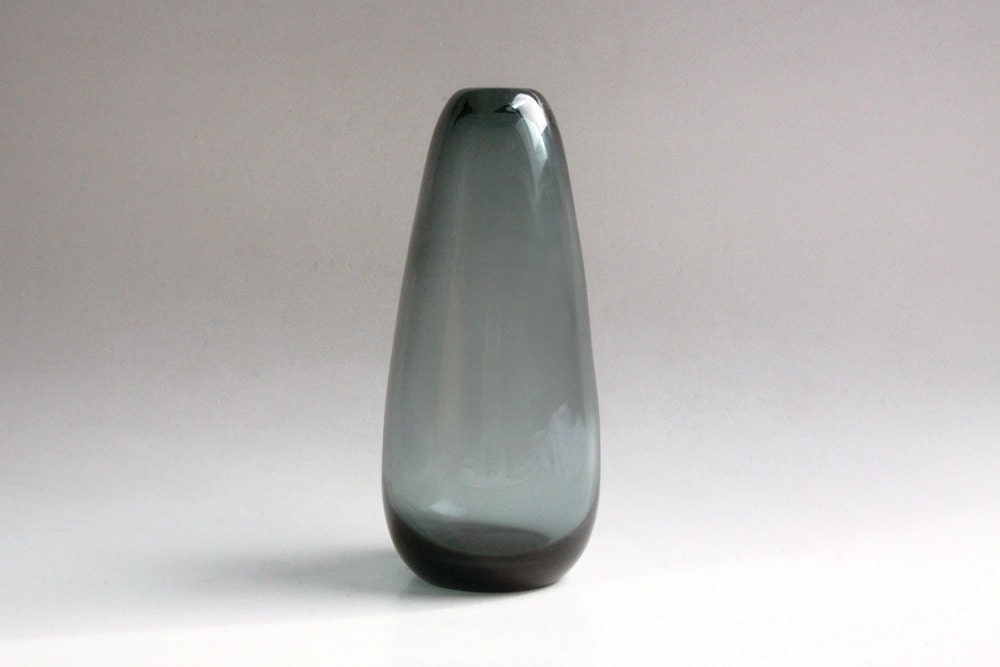 Mid Century Glass Grey Vase  - WMF 50s