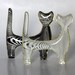 Reserved Abraham Palatnik Set of Two Lucite Cat Figurines - 60s