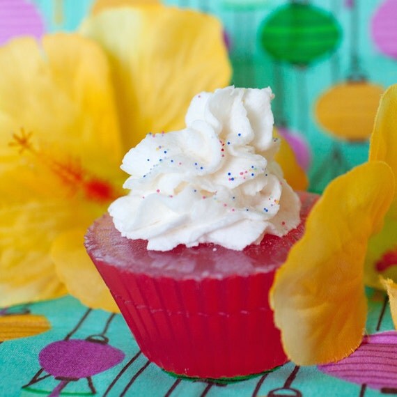 Plumeria Cupcake Soap - Vegan & Paraben-free