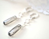 Column Crystal Earrings, Swarovski Crystal & Sterling Silver Dangle Earrings - stonewillowjewellery