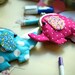 Little sky blue elephant clutch purse