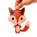 Little cunning red fox clutch purse