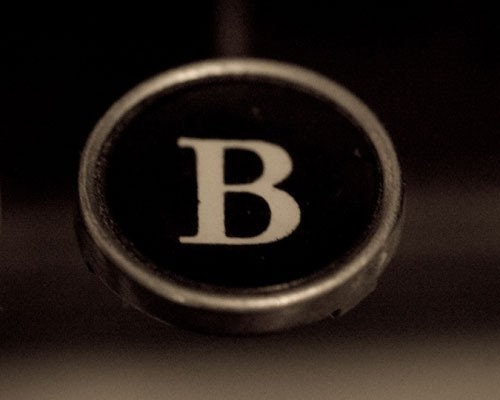 Letter B Typography 4x6 Photo of the Letter B