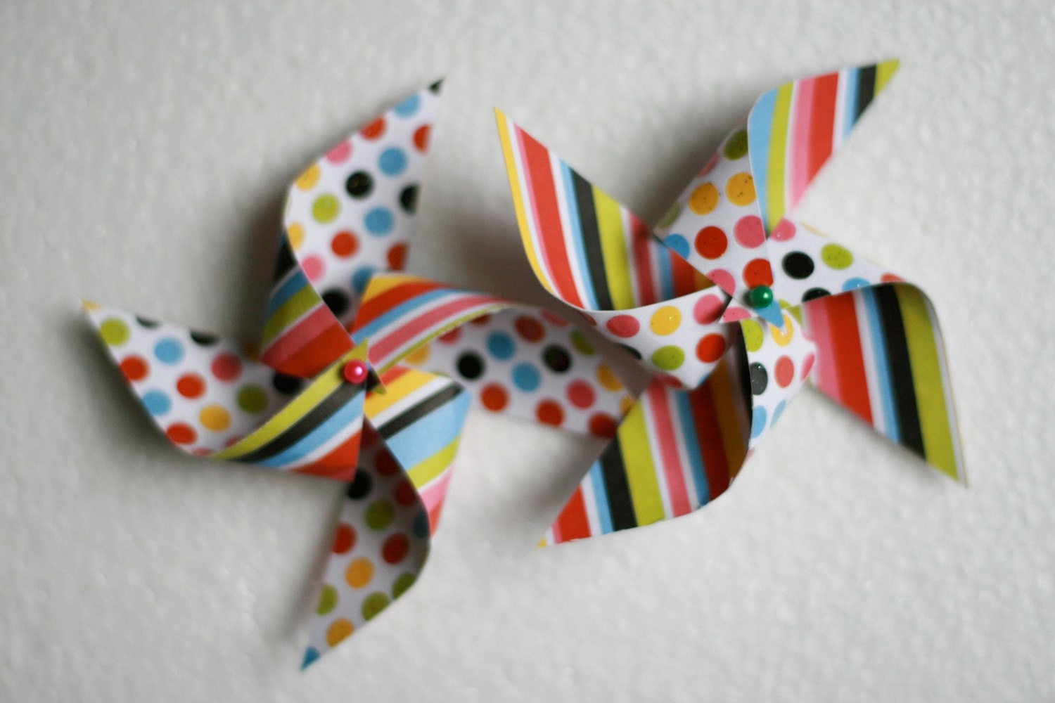 Cupcake Toppers 12 Mini Spinable Funhouse Pinwheels (Custom orders welcomed) Party Favors