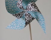 Wedding Decoration Large Pinwheel Brown/Baby Blue Kyleigh (Custom Orders Welcomed)