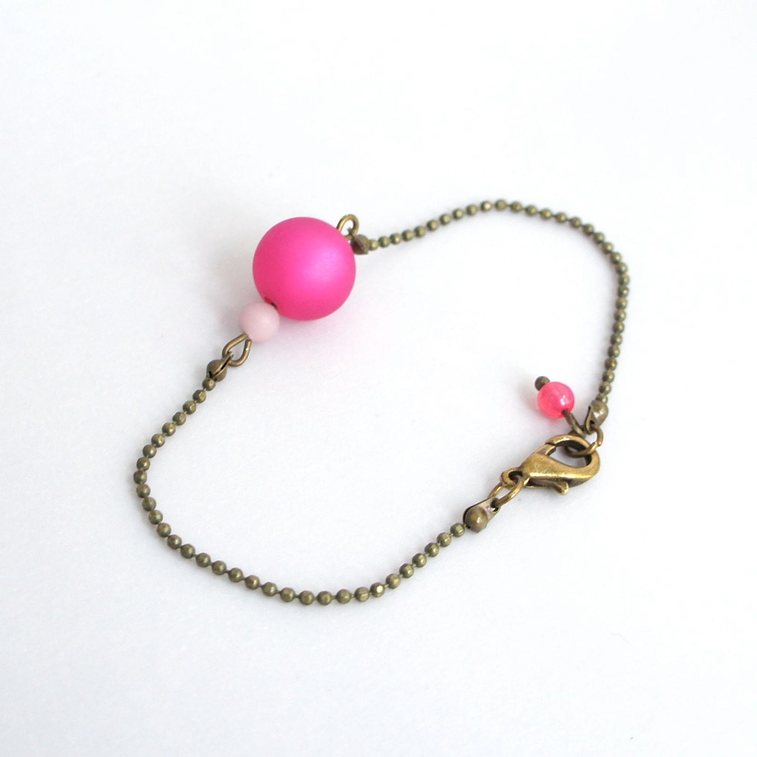Pink berry bracelet