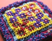 Diamond Shaped Beaded Tribal Patch