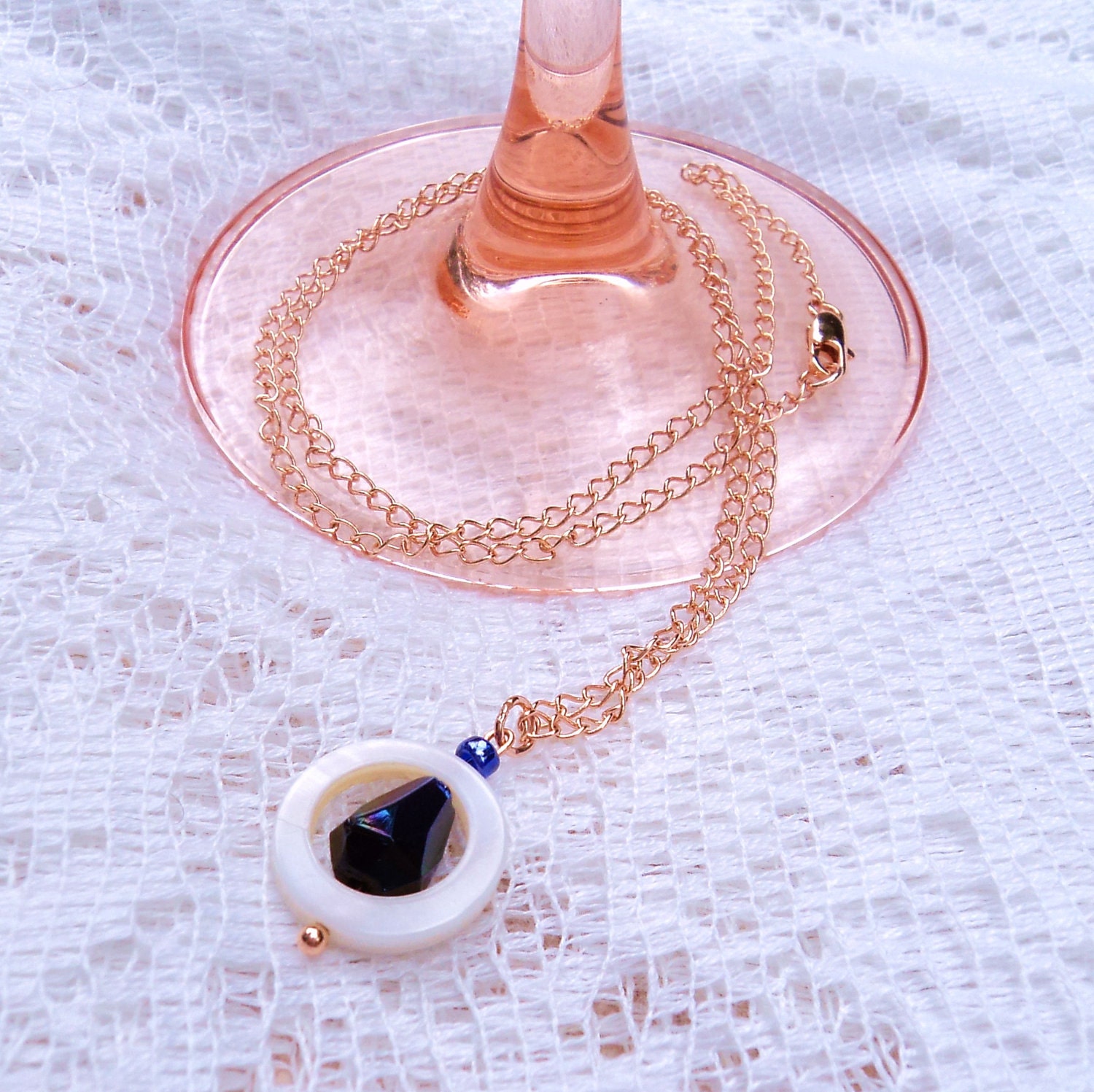 NECKLACE - Moonlight Sonata - Rose Gold & Mother-of-Pearl Shell