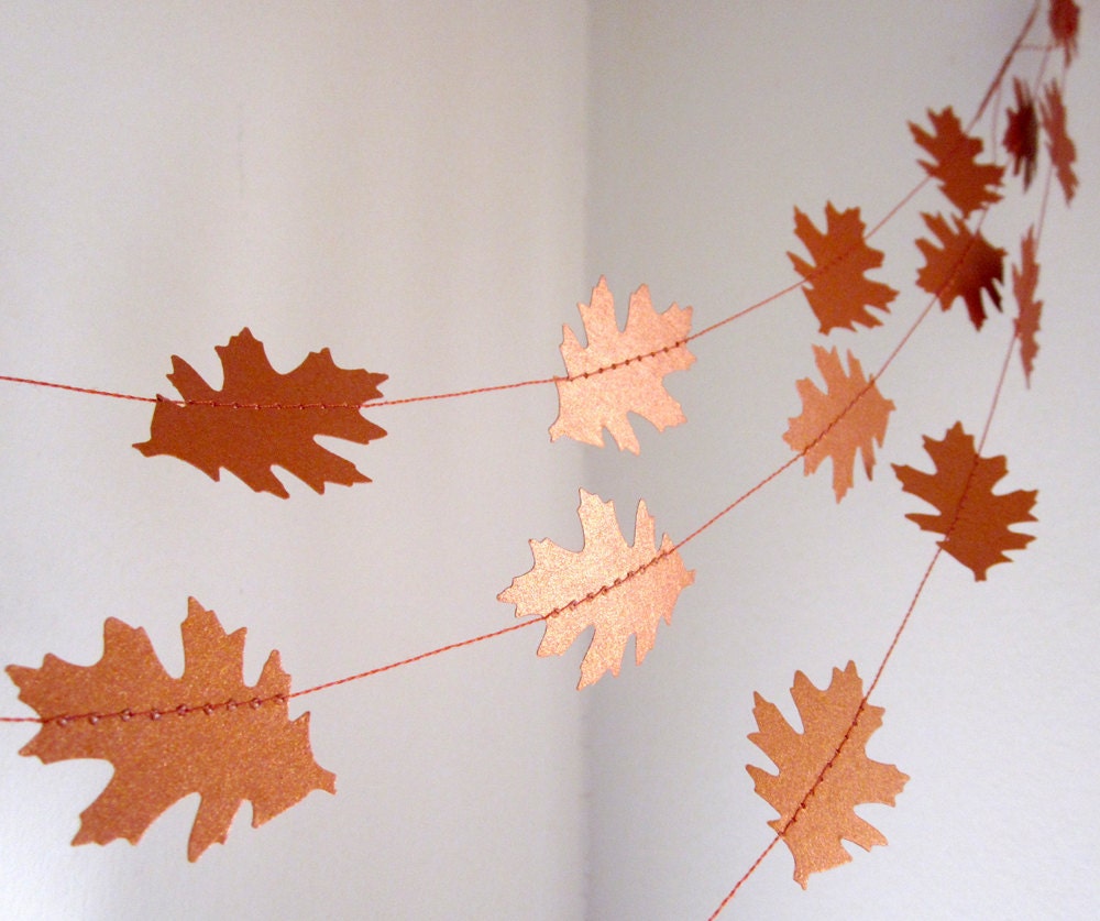 Paper Garland - Crisp Fall Days - Fall Decoration - Leaves Garland