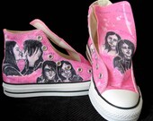 Bert McCracken Gerard Way Love/Hate Customized Converse Sneakers