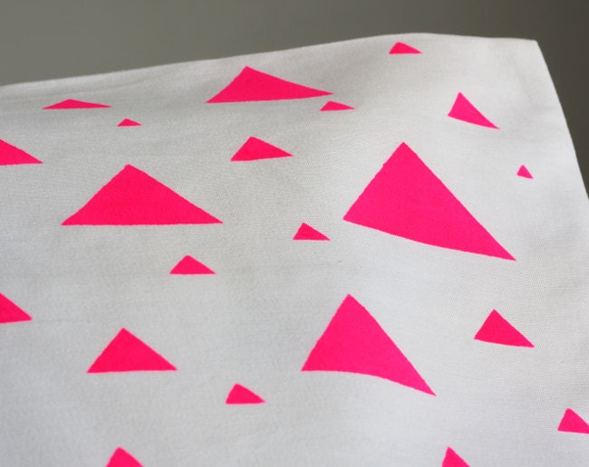 Triangle - Neon pink triangle decorative pillow cover - Mother's day