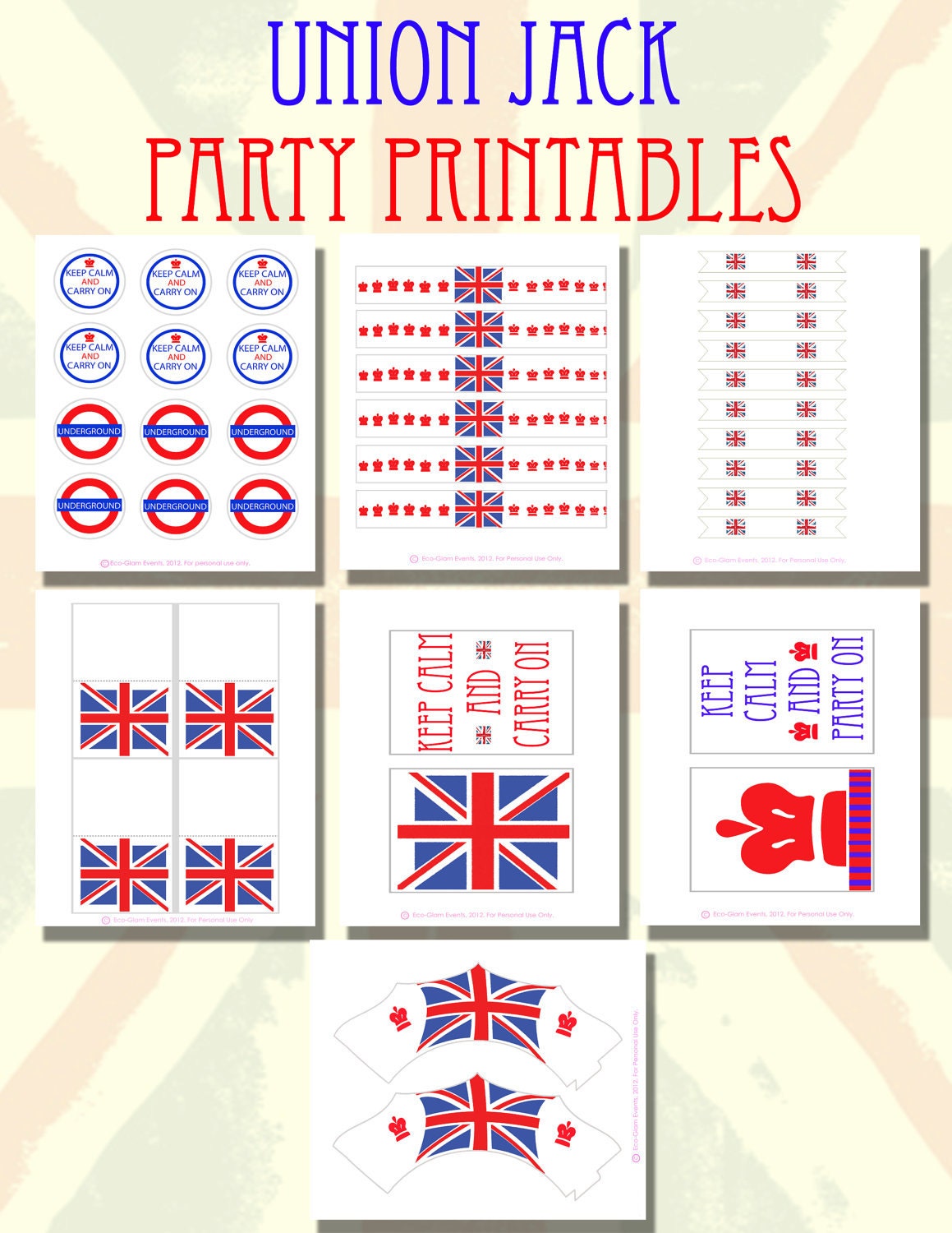 DIY Party Printables Union Jack