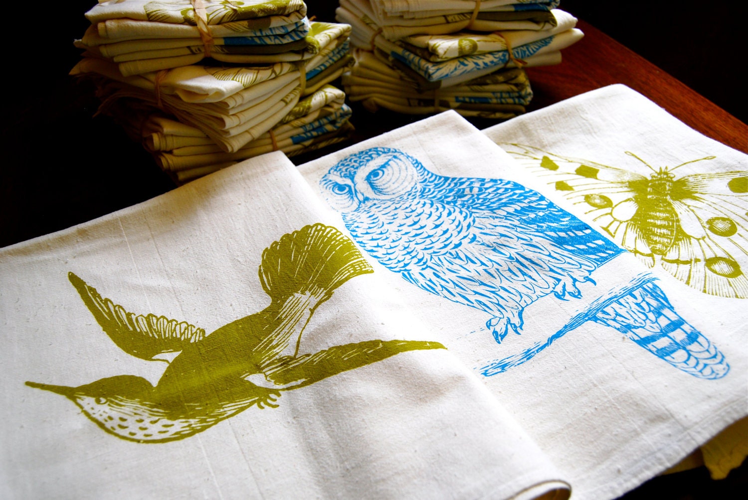 Flour sack towels: Winged Wonders