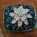 Vintage Crystal Flower Belt Buckle