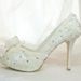 Lacey in ivory . .. Bespoke Wedding Shoes..choose the shoe style...with Swarovski crystals and faux pearl embellishments