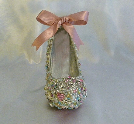 Cinderella's Wish with pastel touches and jewelled ankle strap with bow