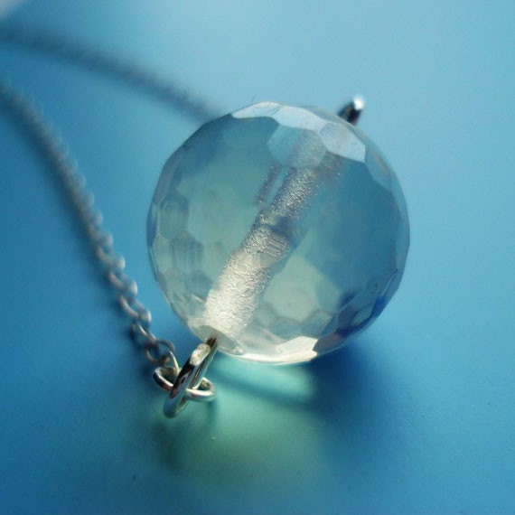 Delicate Opalite Necklace Sterling Silver Necklace, Perfect for Weddings, Brides, Bridesmaids