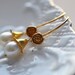 Pearl Earrings Winter Wedding Bride Bridal Rose Gold Vermeil White Fresh Water Pearl Spring Flower Bridesmaids Graduation Fashion