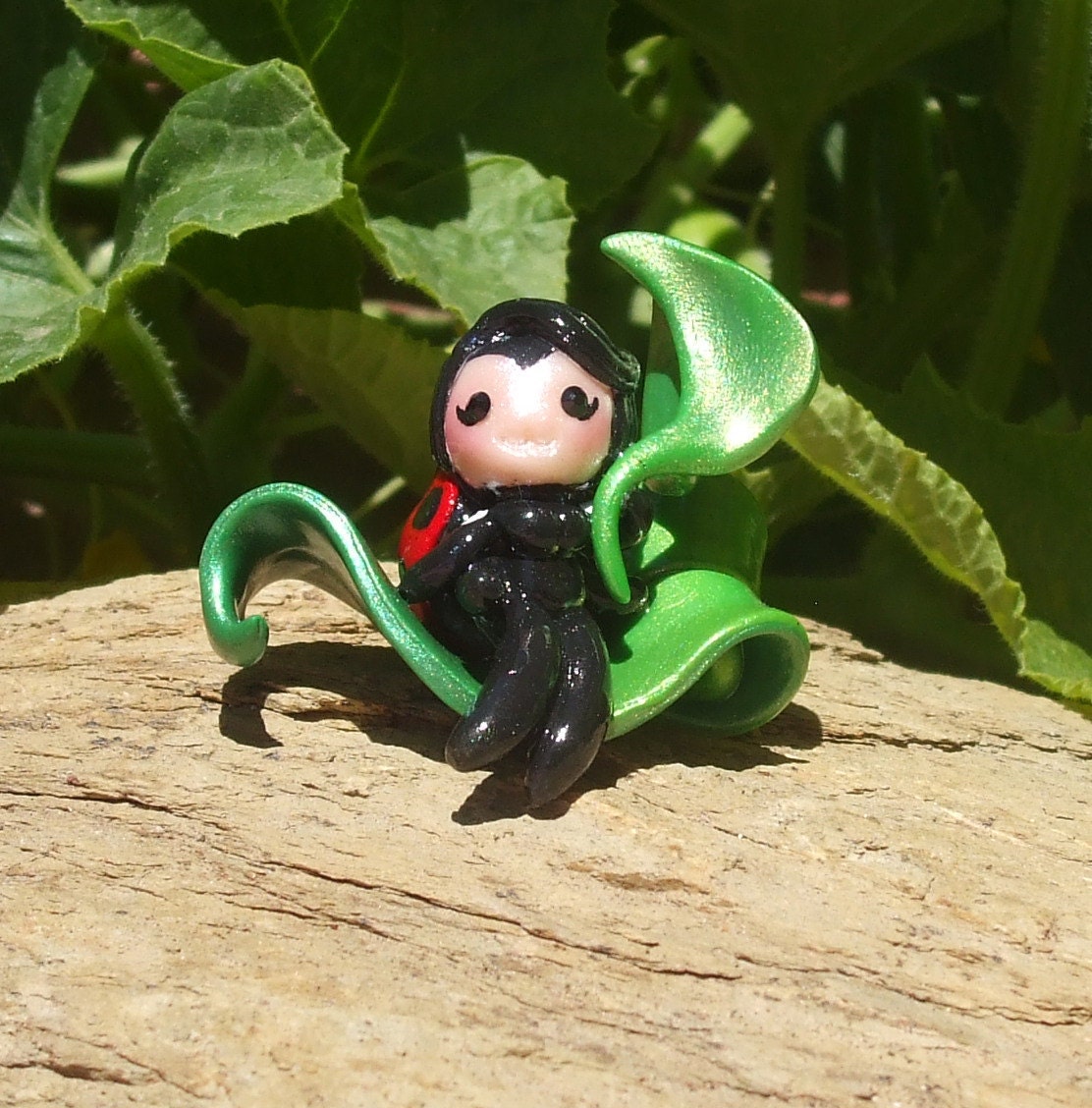 Kawaii Lulu Lady Bug Sprite OOAK Figurine