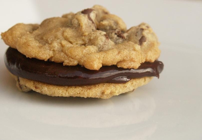 Chummie Chocolate Chip Ganache Cookie-Wiches-1 Dozen