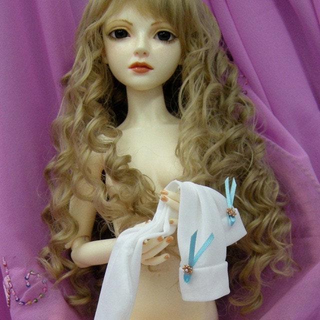 BJD Aquamarine ribbon stockings
