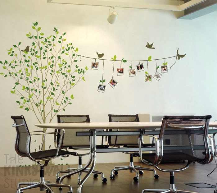 Tree Wall Decal Wall Sticker tree decal - Nature Tree with photo frame