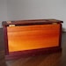Dollhouse Blanket Chest, Dower Chest, Purpleheart & Tulip Wood - 1/12 scale Miniature