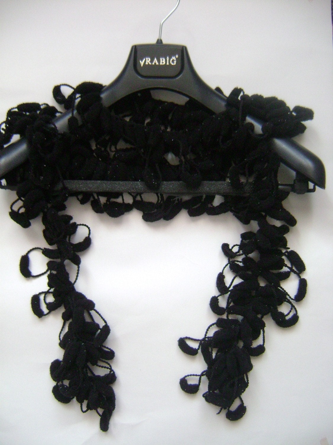 Sale-Black Cute Bom Bom Long Mulberry Scarf-.Best Gift for her..Use Four SEASON