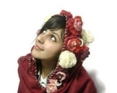 Fashion gifts,Yarn made of roses ,Best Gift for her-fall scarf,mother's day sale
