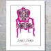 PRINT Wall Art Chair, Louis XV Chair Art PRINT, Illustration Paris Wall Art Poster, French Art Print