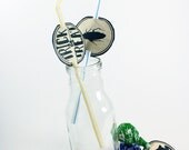 Straw or Sucker or Cupcake Tags (Digital Halloween Decoration Template)