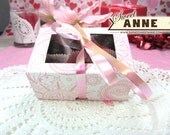 Hinged Gift Box Digital Template - Pink Swirls