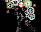 Scripture Art, Love the Lord Bible verse, Christian art print (size-11x14)
