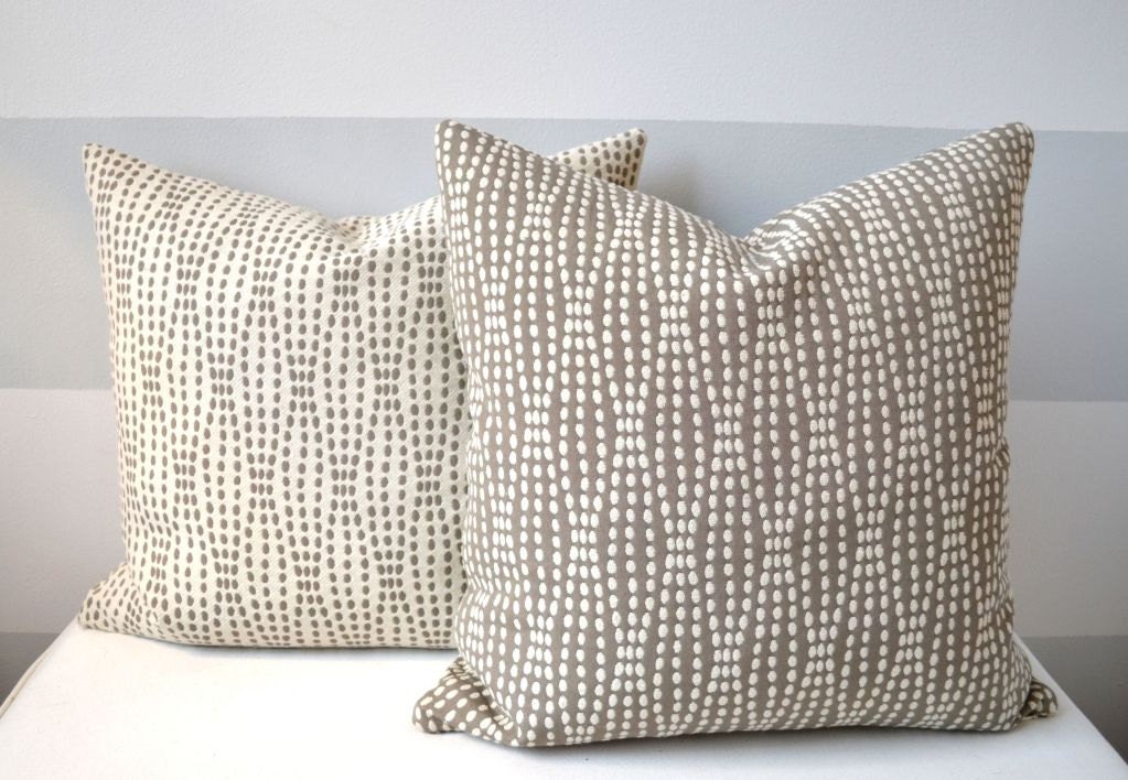 Grey Dotted Pillow