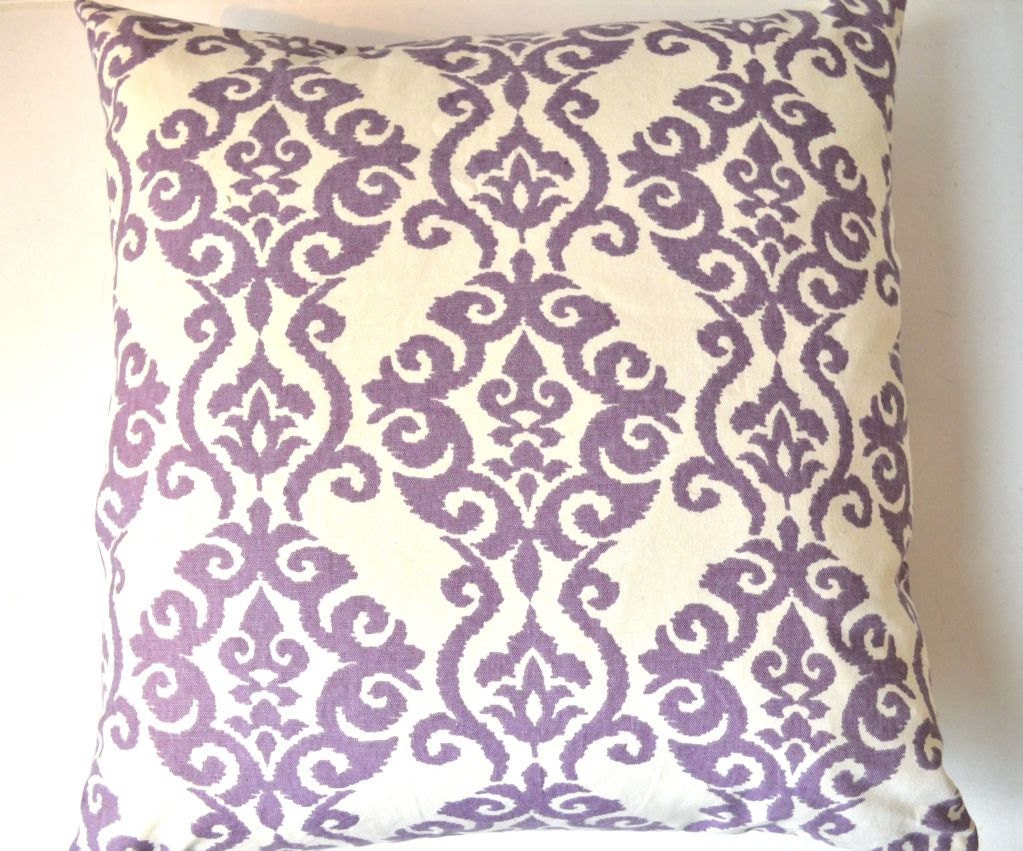 Damask Pillow - Purple, Blue or Green