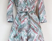 Vintage 1950s inspired shirtdress. Size 2/european 34 (XS/S). Handmade dress.