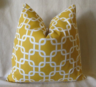 SALE Designer Pillow Cover - 16 x 16, 12 x 18 - Outdoor - Sunshine Links