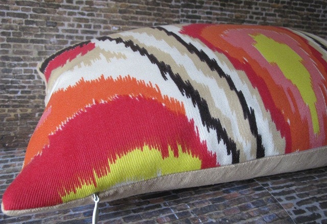 Trina Turk Designer Pillow Covers - Pair of 2 - 12 x 16 - Peacock Punch
