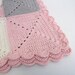 crochet baby blanket pink organic cotton