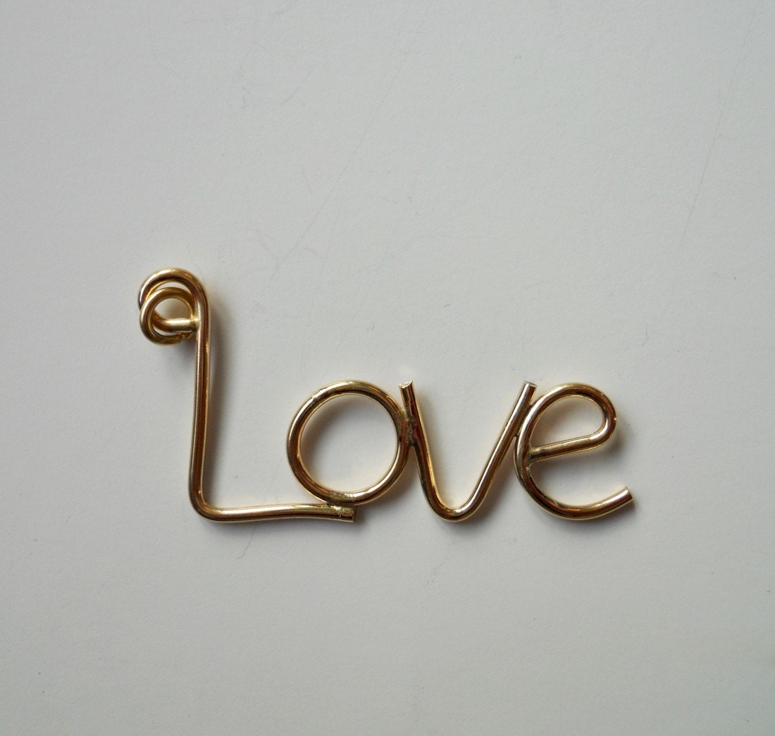 14K Gold Filled Love Word Necklace